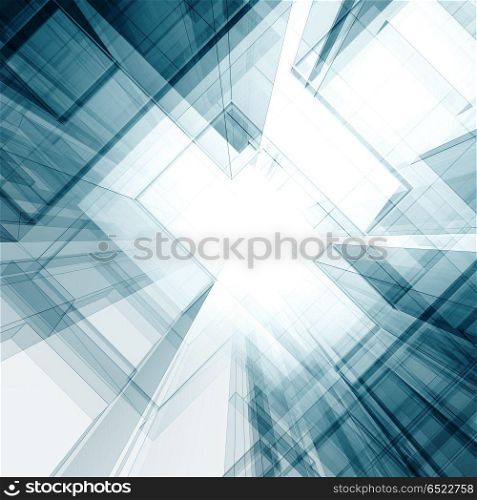 Architecture design 3d rendering. Ray light. Abstract background 3d rendering tunnel scene. Architecture design 3d rendering
