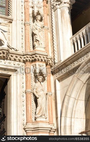 Architecture details- sculpture at San Marco. Architecture details- sculpture at San Marco Piazza in Venice, Italy