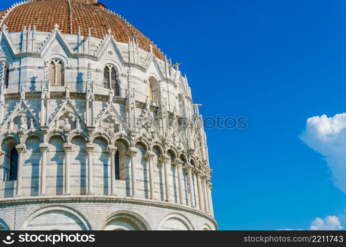 Architecture elements of historic building in Pisa Italy. Architecture elements of historic building in Pisa