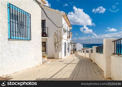 Architecture in the Mediterranean white village of Altea, Alicante province, Spain