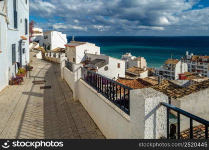 Architecture in the Mediterranean white village of Altea, Alicante province, Spain