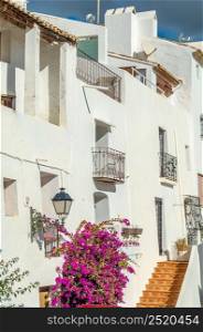 Architecture in the Mediterranean white village of Altea, Alicante province, Spain