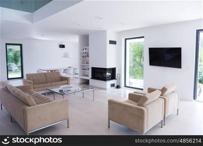 Architecture, Interior, modern apartment, wide living room