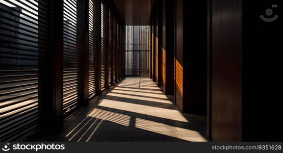 Architecture lines shadows light four  created with generative AI