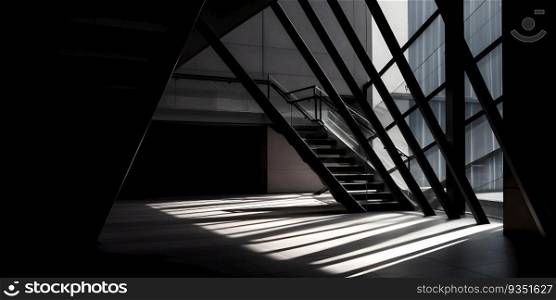 Architecture lines shadows light one  created with generative AI