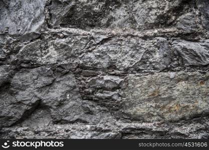 architecture, masonry, stonework and exterior concept - close up of old brick or stone wall background