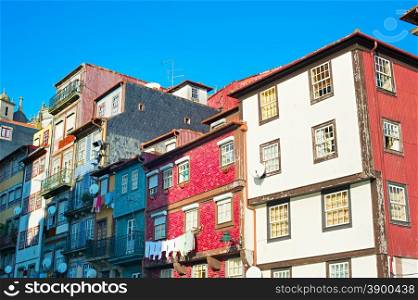 Architecture of an Old Town street of Porto, Portugal