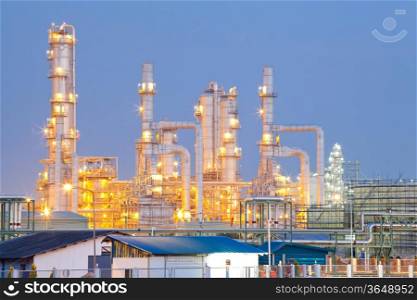 Architecture of Oil Refinery Plant Twilight