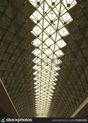 Architecture Roof of Dome Tunnel Structure with Natural Light Portrait Picture