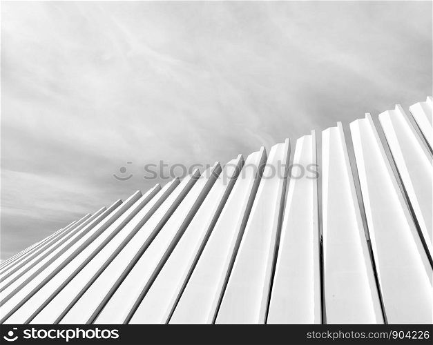Architecture Square shape building design modern.Arranged in rows.Black and White tone.art with line minimal.