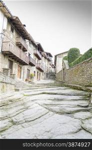architecture stone houses in rupit