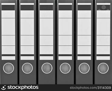 Archive. Many folders on white isolated background. 3d
