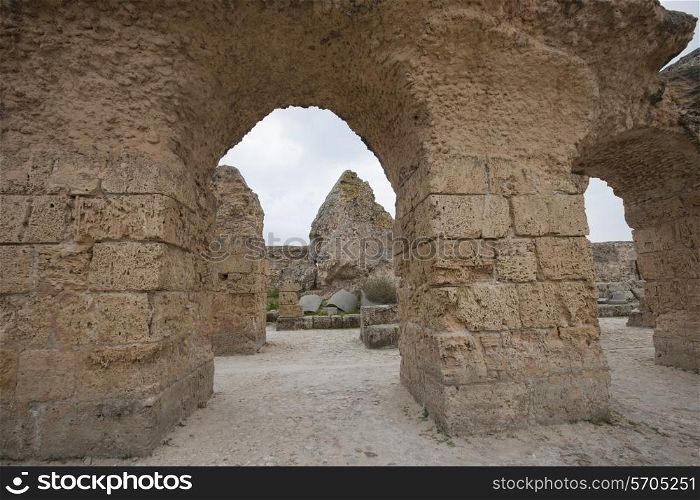 Archs at Antonine Thermae; Tunis; Tunisia