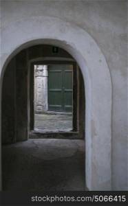 Archway at Aragonese Castle, Ischia Island, Campania, Italy