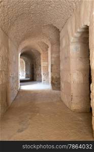 Archways inside Roman Amphitheater