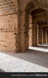 Archways inside Roman Amphitheater