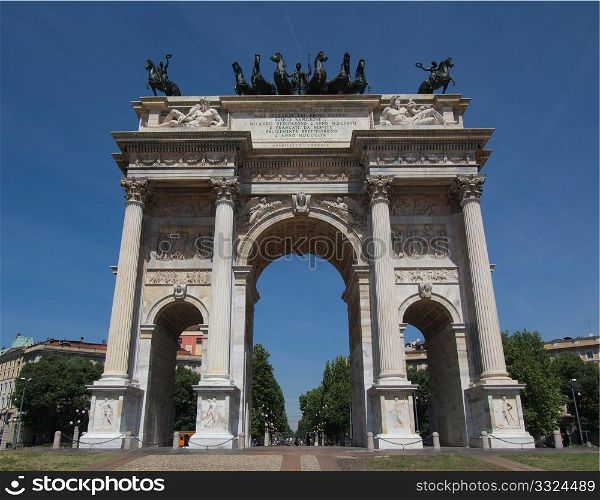 Arco della Pace, Milan. Arco della Pace (Arch of Peace), Porta Sempione, Milan, Italy
