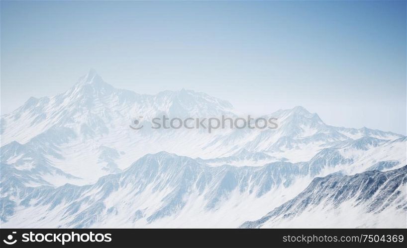 arctic mountains in northern Norway at winter. Arctic Mountains in Northern Norway