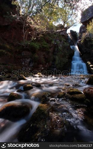 Ardessie falls in the beautiful scotish highlands