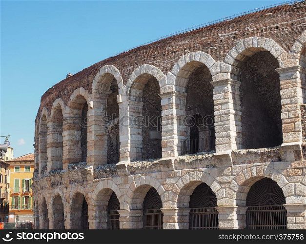 Arena di Verona roman amphitheatre in Verona, Italy. Verona Arena roman amphitheatre
