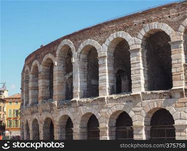 Arena di Verona roman amphitheatre in Verona, Italy. Verona Arena roman amphitheatre