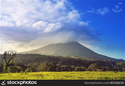 Arenal volcano. Scenic Arenal volcano in Costa Rica, Central America