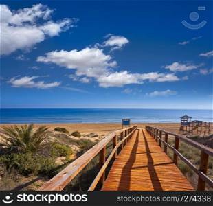 Arenals del Sol Beach dunes in Elche Elx of Alicante in Costa Blanca at Spain