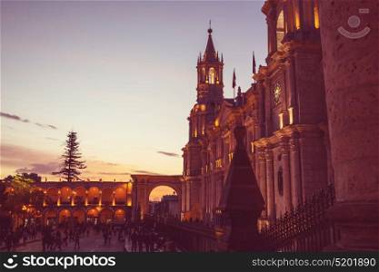 Arequipa city in Peru, South America