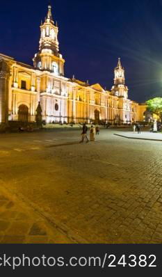 Arequipa, Peru: View of the Cathedral main church at the morning.&#xA;&#xA;