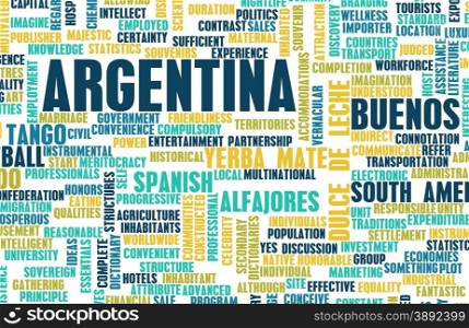 Argentina as a Country Abstract Art Concept