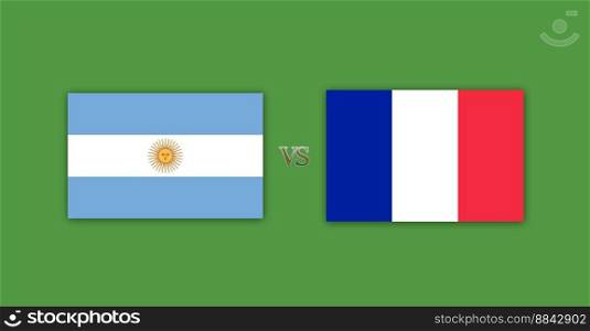 Argentina vs France Football Match Design Element.. Argentina vs France Football Match Design Element