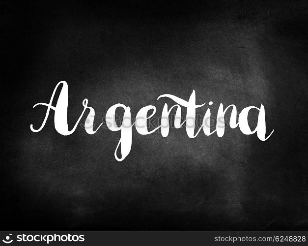 Argentina written on a blackboard