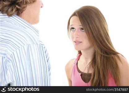 Argument Between Teen Brother and Sister.