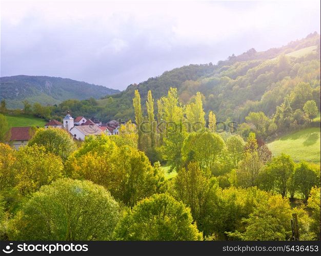 Aribe on Azcoa Aezcoa Valley of Pyrenees in Navarra Spain