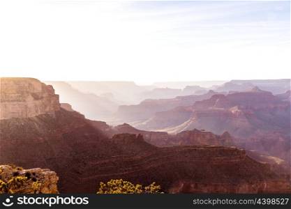 Arizona sunset Grand Canyon National Park Yavapai Point USA
