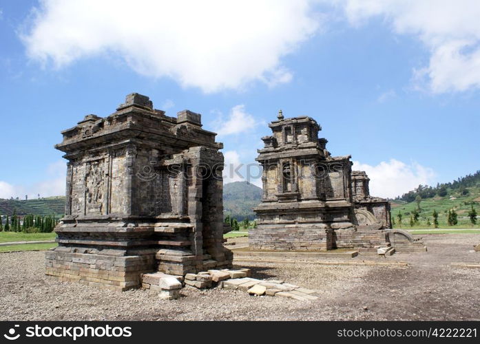 Arjuna complex on Dieng Plateau, Java, Indonesia