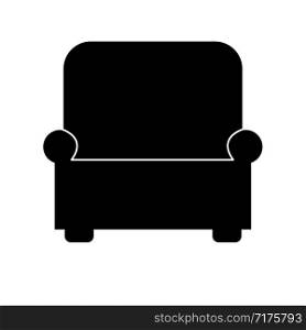 armchair icon on white background. flat style. furniture icon for your web site design, logo, app, UI. sofa sign.
