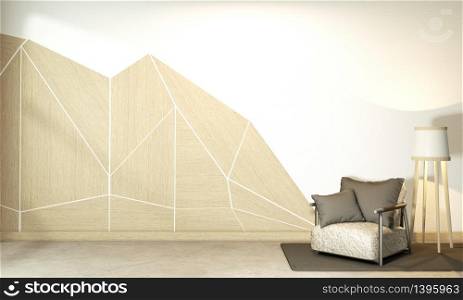 armchair on indoor empty room japan style. 3D rendering