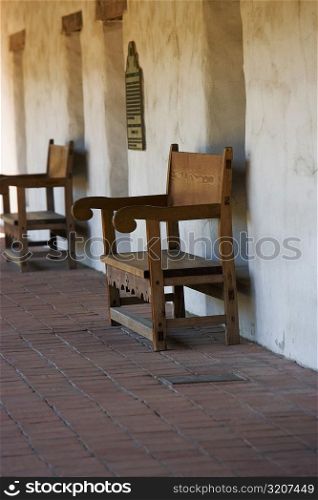 Armchairs in an empty corridor