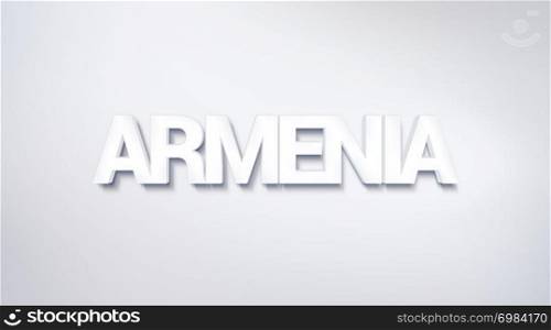 Armenia, text design. calligraphy. Typography poster. Usable as Wallpaper background
