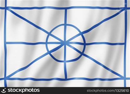 Aromanian ethnic flag, Europe. 3D illustration. Aromanian ethnic flag, Europe