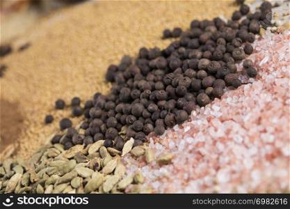 Aromatic spices and Still Life background