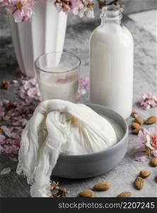arrangement almond milk table