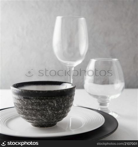 arrangement beautiful tableware table