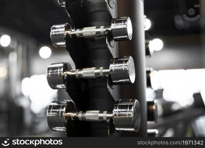 arrangement dumbbells gym. High resolution photo. arrangement dumbbells gym. High quality photo