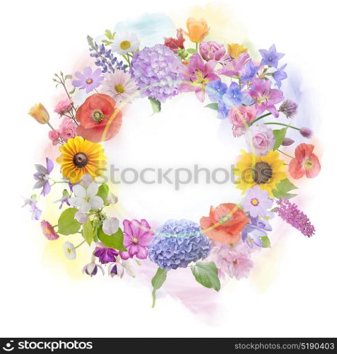 arrangement of colorful flowers for background. arrangement of colorful flowers