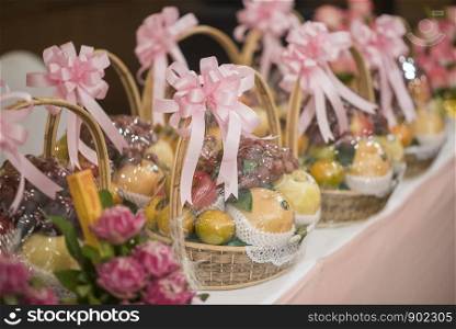 arrangement of Fruit in wedding ceremony