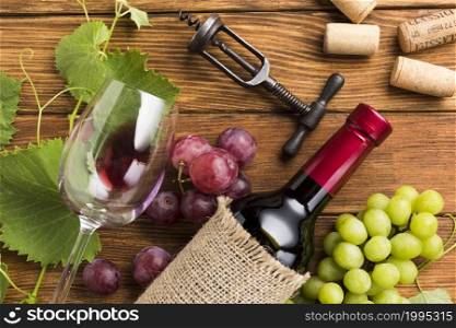 arrangement red wine elements
