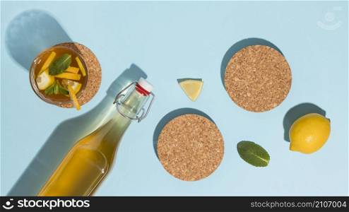 arrangement with delicious kombucha drink_2