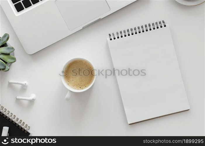 arrangement with empty notepad desk. Resolution and high quality beautiful photo. arrangement with empty notepad desk. High quality beautiful photo concept